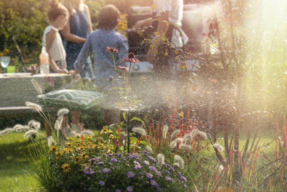 SummerRain bordersproeier in werking