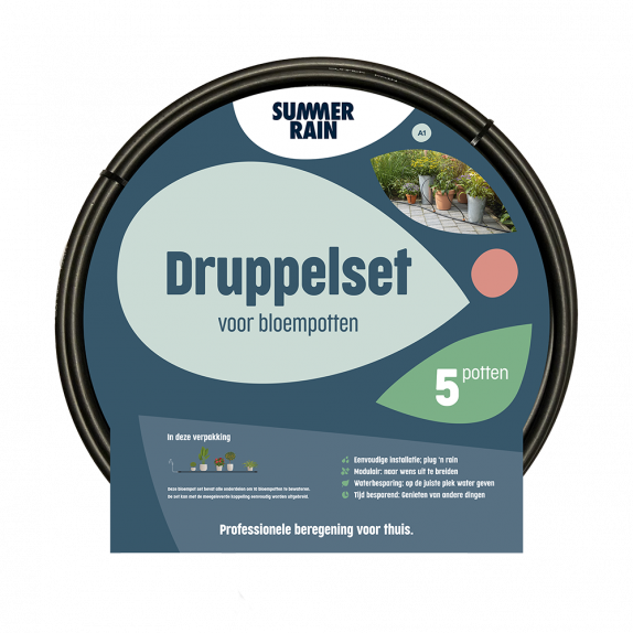 Druppelset voor 5 bloempotten